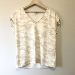 Jane and Delancey Camo Lace Up Muscle Tee